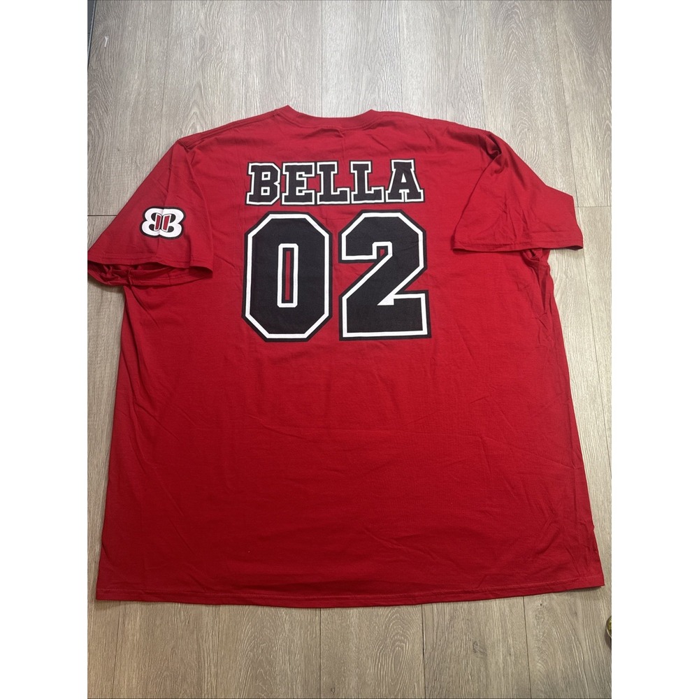 WWE Men's 4XL Red Nikki Bella Fearless Red T-Shirt Jersey Tee 02 Wrestling New